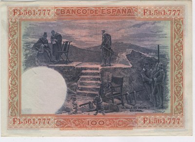 1 Julio 1925. Banco de España. Madrid 100 Ptas