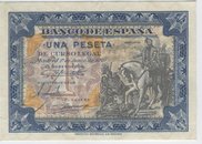 1 Junio 1940. Banco de España. 1 Peseta