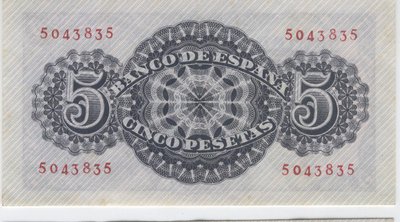 12 Abril 1947. Banco de España. 5 Pesetas